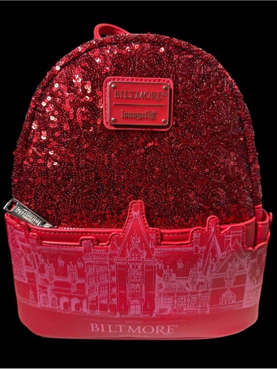Loungefly Handbags - Stunning “Hard of Find” NWT Loungefly Red Sequin Biltmore Mini Backpack !!!!